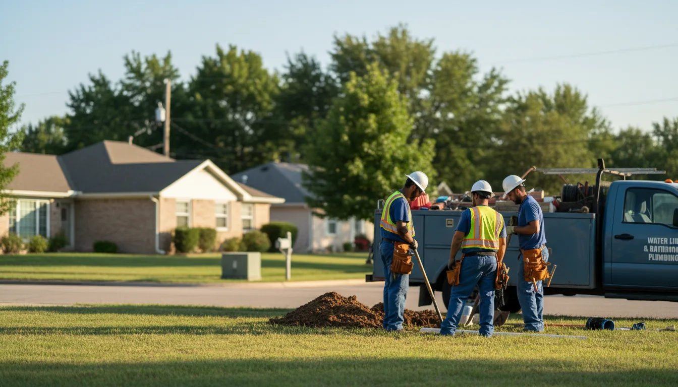 Residential water line and bathroom plumbing service in Gilliam, LA